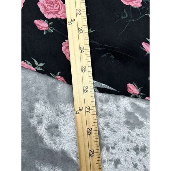 Torrid 2 Top 2X Black Floral Georgette Bow Tie Blouse Birds Sheer Romantic Boho - Picture 10 of 10